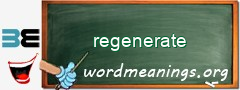 WordMeaning blackboard for regenerate